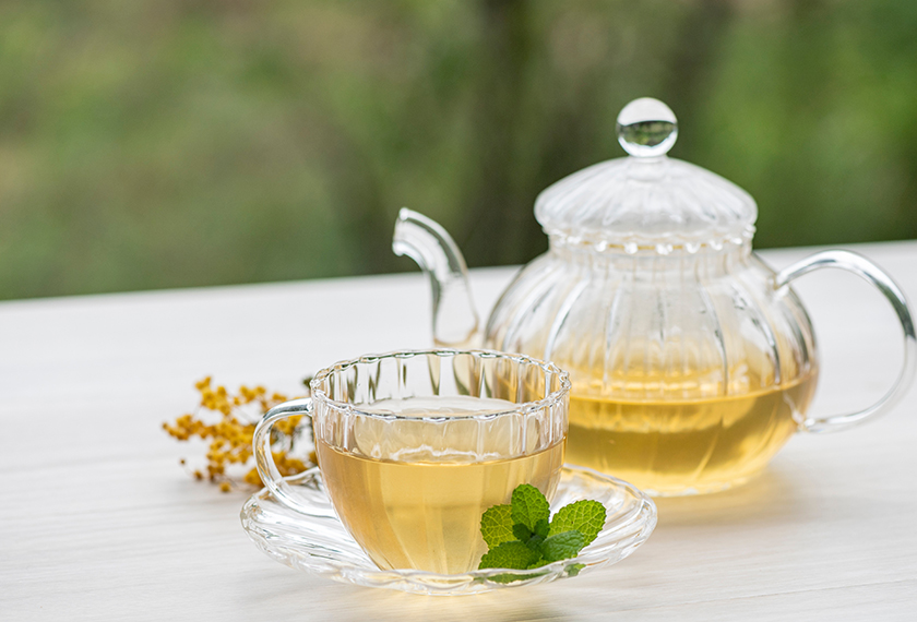 写真：安城市のアロマサロンのティータイムのハーブティー